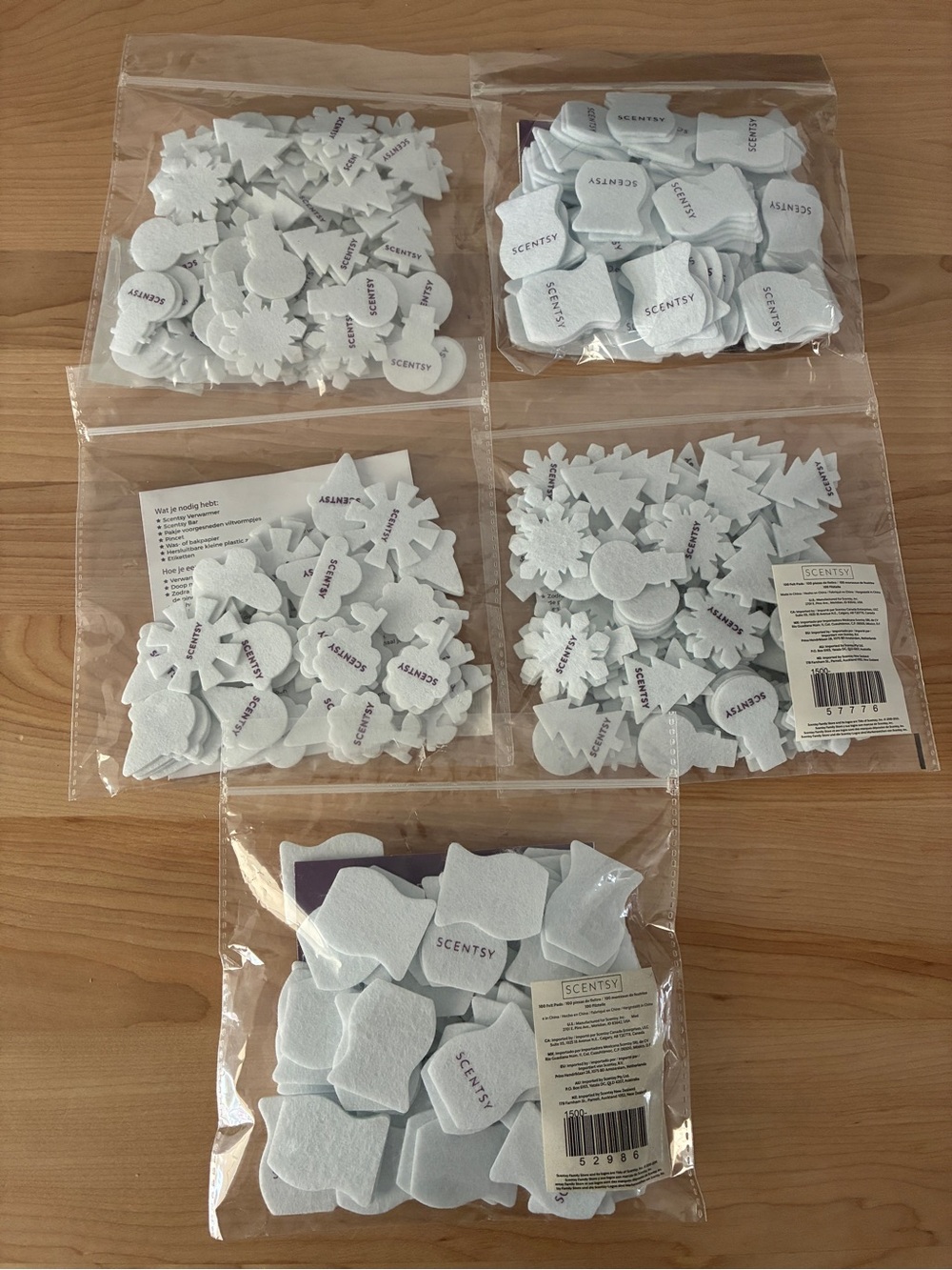Lot of Scentsy Felt Wax Shape Assortment - Scentsy Consultant